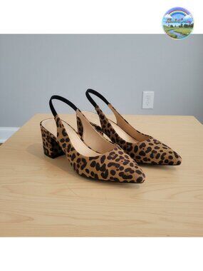 Faux Suede Pointed Toe Block Heel Slingback Pumps